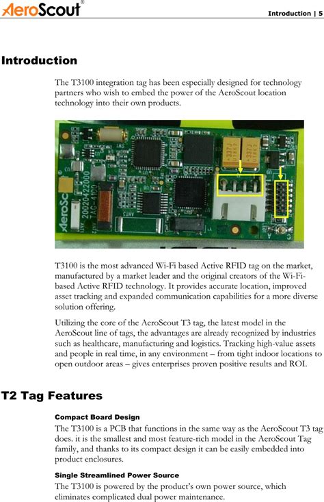 AeroScout T3100 Tag User Guide 